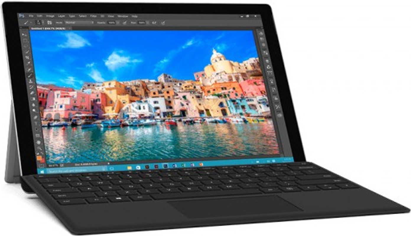Microsoft Surface Pro 4 12,3" Intel Core i5 128GB SSD 4GB RAM [Wi-Fi, inkl. schwarzem Keyboard Dock, Surface Pro 4-Type Cover] silber