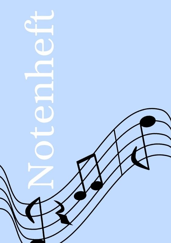 Notenheft: DIN A5 Notenlinienheft | 200 Seiten mit 12 Notenzeilen / Systeme pro Blatt | Papier 90g/m² | Musikheft mit Notenlinien