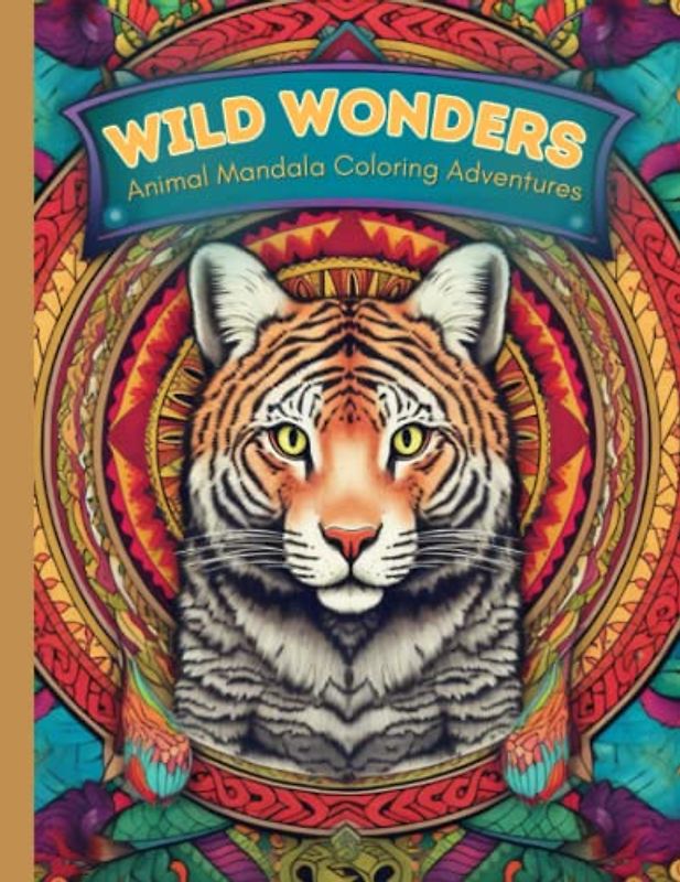 Wild Wonders: Animal Mandala Coloring Adventures: Animal Themed Mandalas for All Ages
