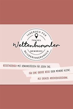 GuideMe Travel Memories "Weltenbummler" – Reisetagebuch