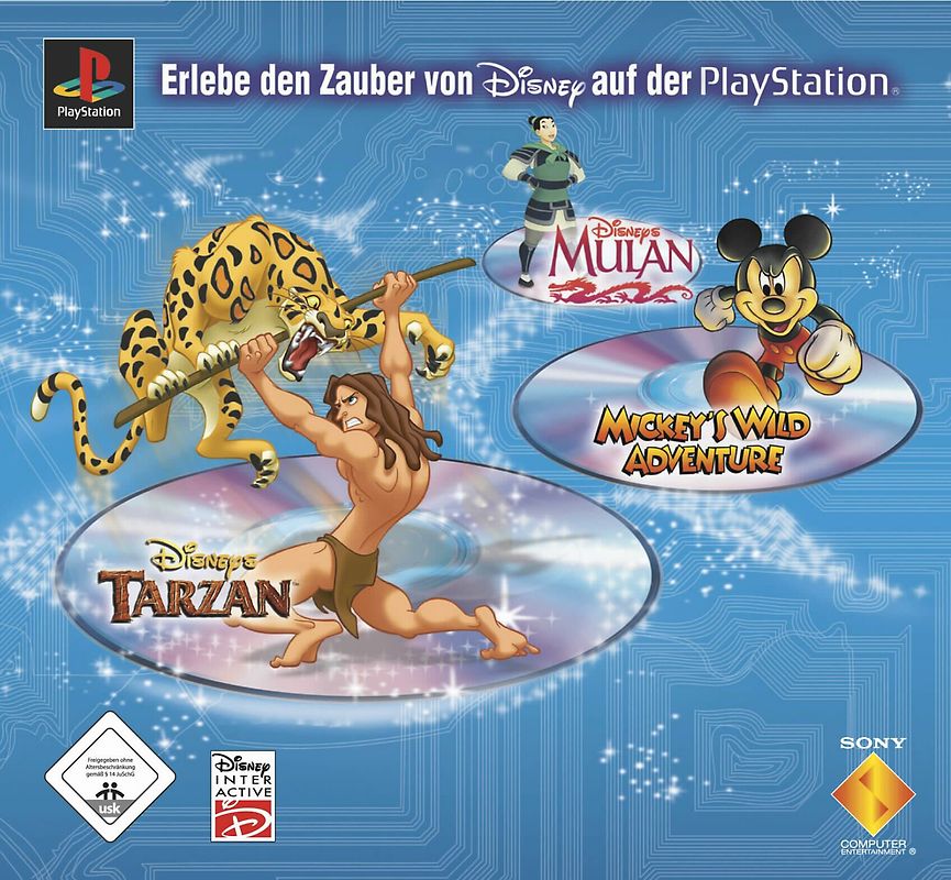 Triplepack: Tarzan,Mickeys Wild Adventure, Mulan PlayStation 1