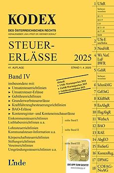 KODEX Steuer-Erlässe 2025, Band IV