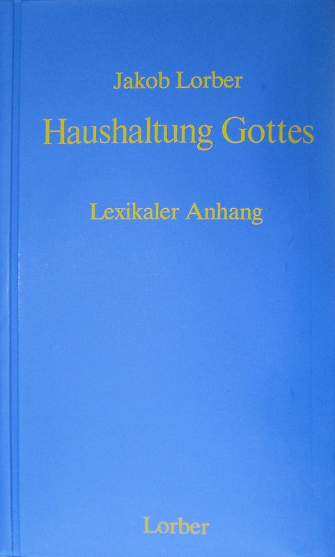 Haushaltung Gottes - Lexikaler Anhang
