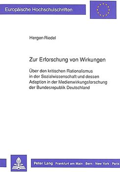 Zur Erforschung von Wirkungen