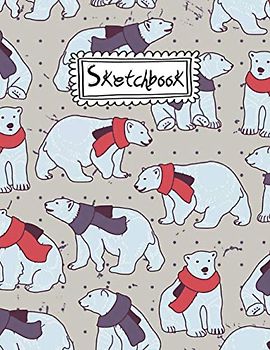 Sketchbook: Polar Bears Sketchbook for Kids, Blank Drawing Paper, 120 Pages, A5.