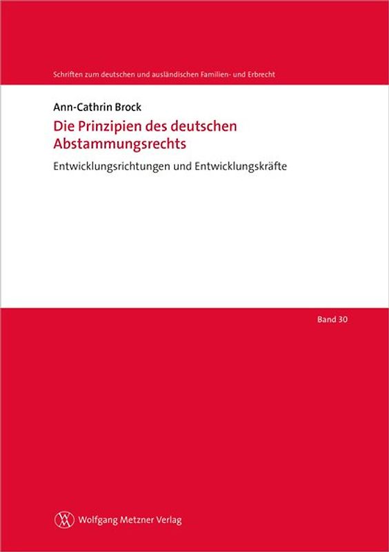 Die Prinzipien des deutschen Abstammungsrechts