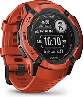 Garmin Instinct 2X Solar 50 mm rouge et bracelet en silicone rouge