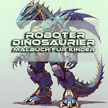 Roboter Dinosaurier Malbuch für Kinder: Das 2 in 1 Ausmalheft für coole Jungs ab 7 Jahre