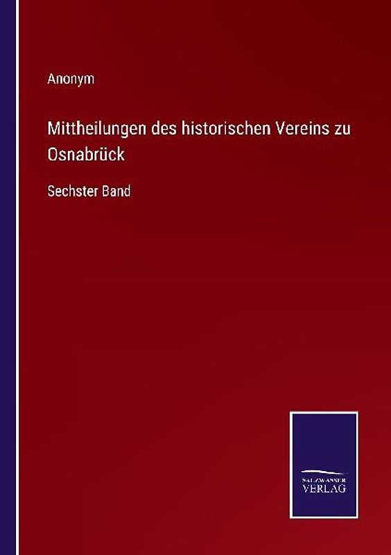 Mittheilungen des historischen Vereins zu Osnabrück