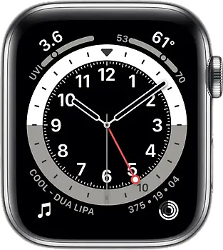 Apple Watch Series 6 40 mm Boîtier acier inoxydable argent [Wi-Fi + Cellulaire]