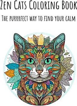 Zen Cats Colouring Book