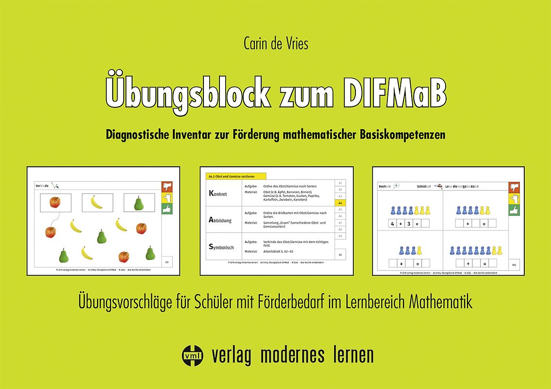 Übungsblock zum DIFMaB (Diagnostisches Inventar zur Förderung mathematischer Basiskompetenzen)