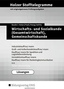 Holzer Stofftelegramme Baden-Württemberg / Holzer Stofftelegramme Baden-Württemberg – Wirtschafts- und Sozialkunde (Gesamtwirtschaft), Gemeinschaftskunde