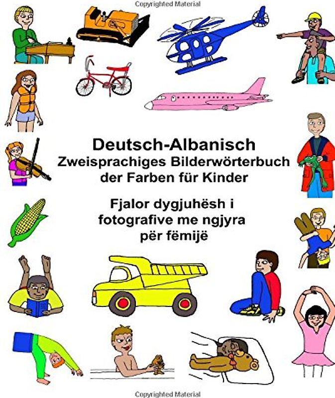Deutsch-Albanisch Zweisprachiges Bilderwörterbuch der Farben für Kinder (FreeBilingualBooks.com)