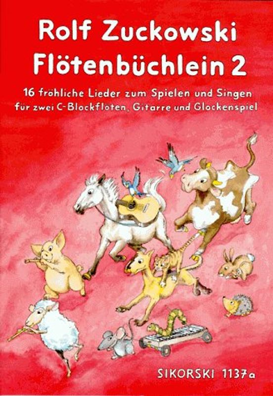 Flötenbüchlein. 16 fröhliche Lieder für 2 C-Blockflöten, Gitarre und Glockenspiel / Flötenbüchlein. 16 fröhliche Lieder für 2 C-Blockflöten, Gitarre und Glockenspiel. Ed. 1137a