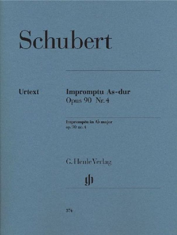 Impromptu As-dur op. 90,4 D 899 - Schubert, Franz/Hrsg. Gieseking, Walter