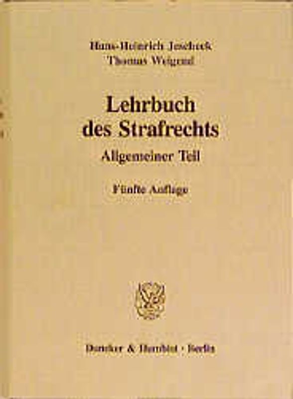 Lehrbuch des Strafrechts.