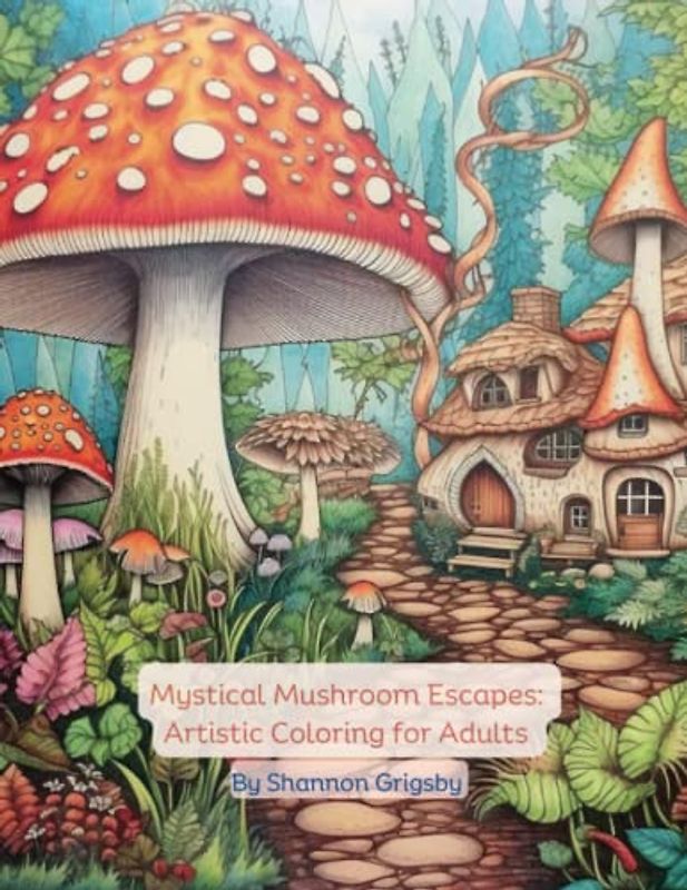 Mystical Mushroom Escapes: Artistic Coloring for Adults