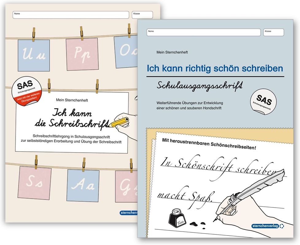 Ich kann die Schreibschrift SAS und Übungsheft - Ich kann richtig schön schreiben - Ausgabe Schulausgangsschrift - 2 Hefte