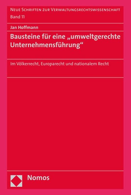 Bausteine für eine "umweltgerechte Unternehmensführung"