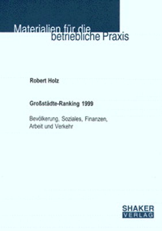 Grossstädte-Ranking 1999