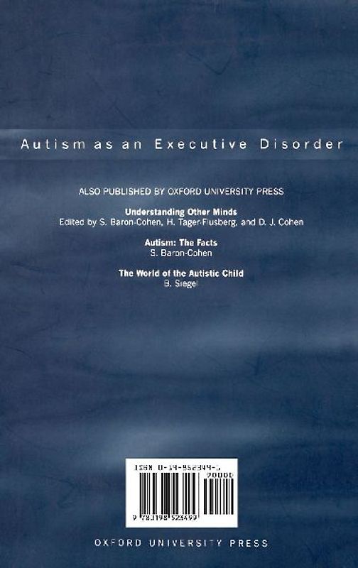 Autism as an Executive Disorder