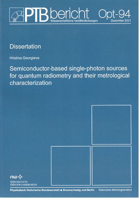 Semiconductor-based single-photon sources for quantum radiometry and their metrolgical characterization