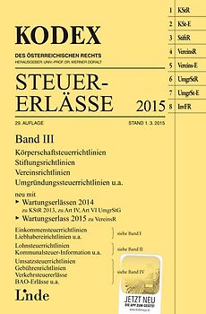 KODEX Steuer-Erlässe 2015, Band III