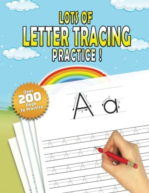Lots of Letter Tracing Practice !: Alphabet Handwriting Practice workbook for kids: Preschool writing Workbook with Sight words for Pre K, ... Preschool & Kindergarten). 8.5 x 11 inches