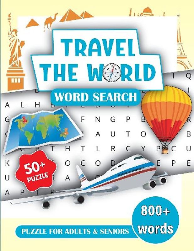 Travel the World Word Search Book for Adults and Seniors