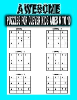 Awesome Puzzles For Clever Kids Ages 6 to 10: Mazes, Word Search, Coloring Pages, Cut and Paste, Problem Solving and Many More Mix Puzzle Games for Kids