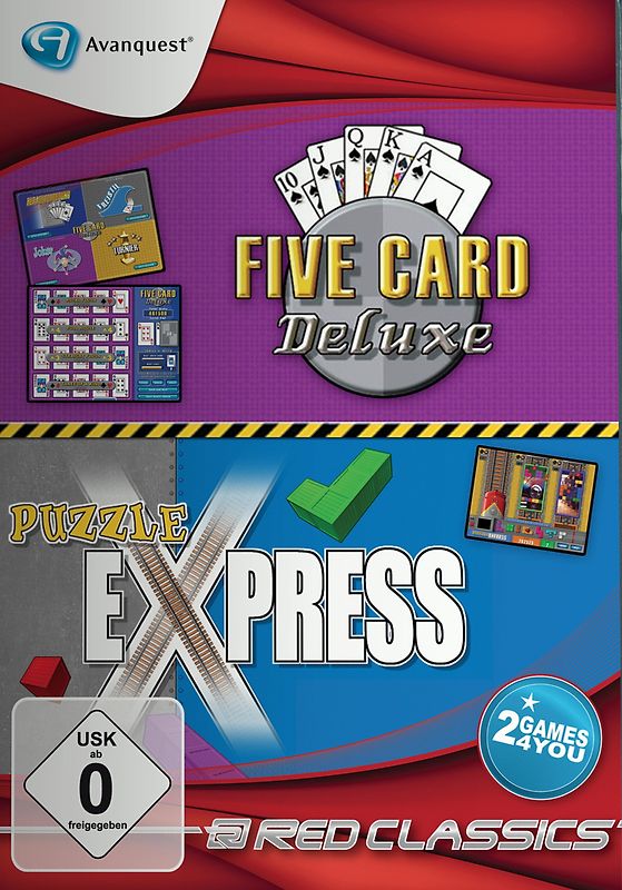 Red Classics: 5 Card Deluxe & Puzzle Express PC Spiele