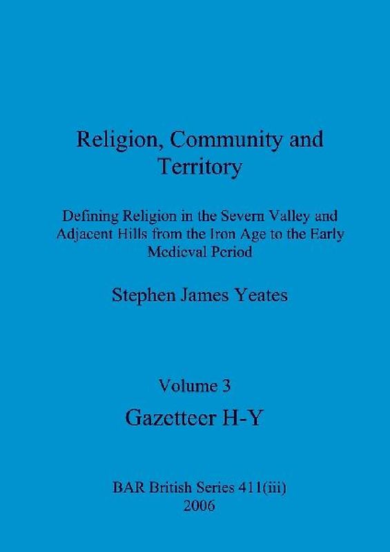 Religion, Community and Territory, Volume 3
