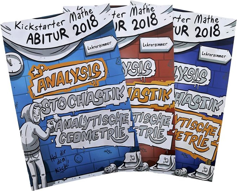 Mathekicker Lernhefte Set – Analysis, Stochastik, Analytische Geometrie inkl. Lernvideos