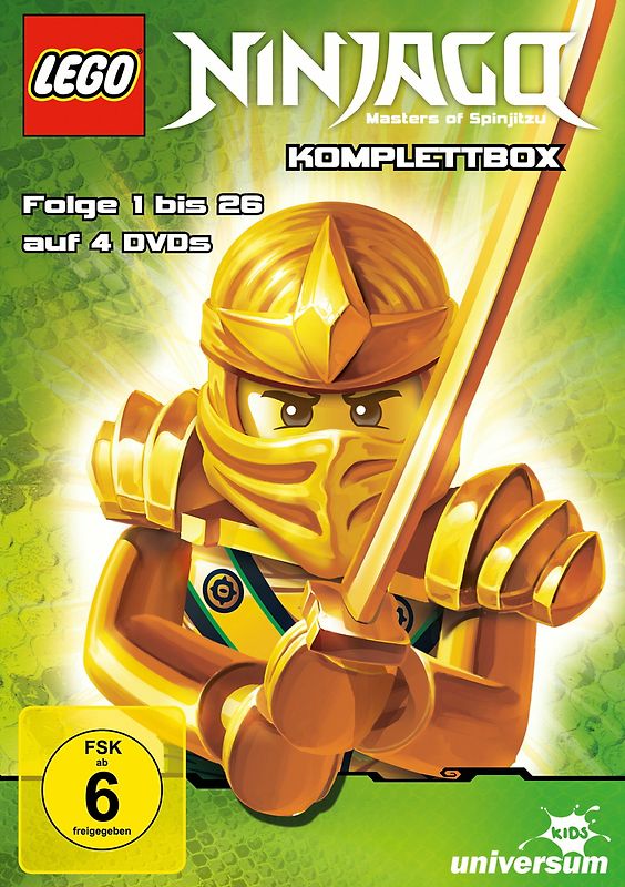 Lego Ninjago Komplettbox, Folge 1-26 [4 DVDs] DVD