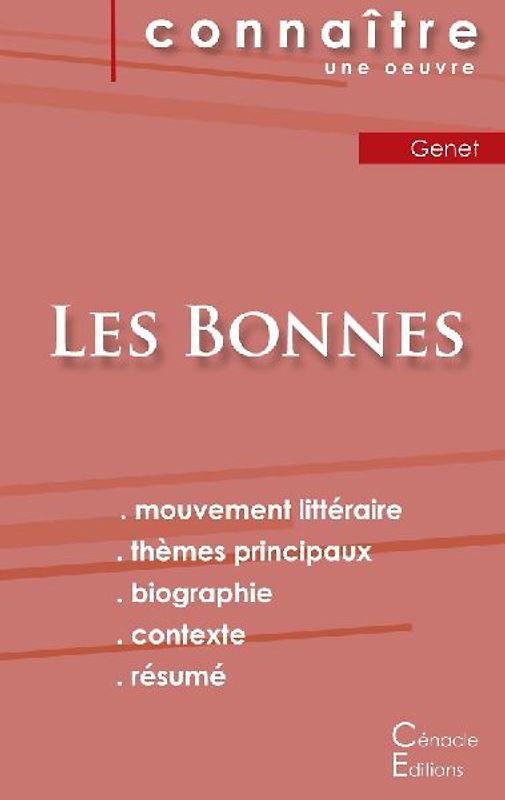 Fiche de lecture Les Bonnes de Jean Genet (analyse littéraire de référence et résumé complet)