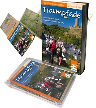 Traumpfade 2 Ergänzungs-Set - Pocketführer mit App-Anbindung, wasserfester Wanderkarte und Schutzhülle
