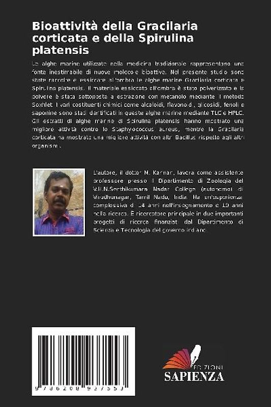 Bioattività della Gracilaria corticata e della Spirulina platensis