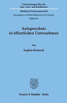 Anlegerschutz in öffentlichen Unternehmen.