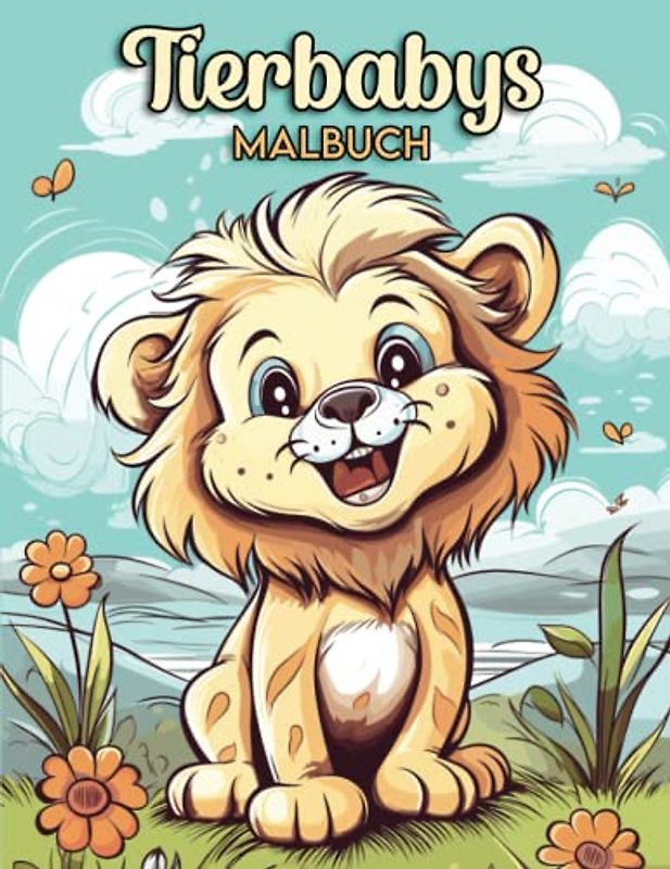 Tierbabys Malbuch: Ein malbuch für kinder mit fröhlichen und lustigen tiere mit namen, großes und einfaches malbuch für kinder von 3 bis 7 jahren