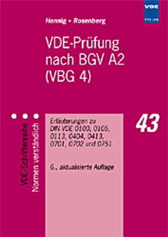 VDE-Prüfung nach BGV A2 (VBG 4)