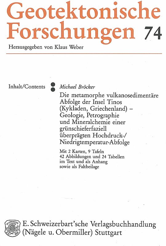 Die metamorphe vulkanosedimentäre Abfolge der Insel Tinos (Kykladen, Griechenland)