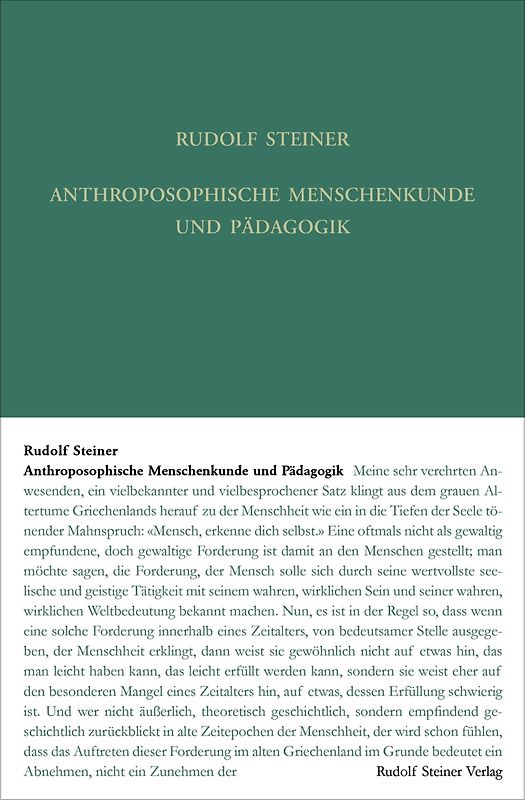 Anthroposophische Menschenkunde und Pädagogik