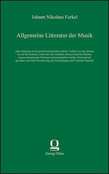 Allgemeine Litteratur der Musik