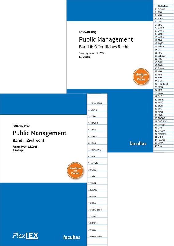 Kombipaket FlexLex Public Management - Band I: Zivilrecht und Band II: Öffentliches Recht