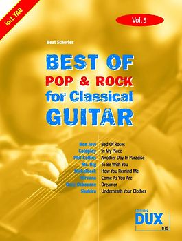 Best of Pop & Rock for Classical Guitar Vol. 5