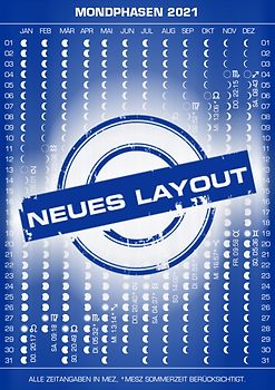 Mondphasenpostkarten 2021