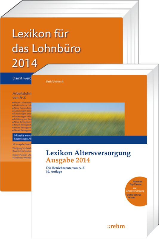 Buchpaket Lexikon für das Lohnbüro und Lexikon Altersversorgung 2014