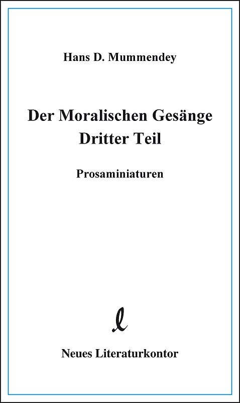 Der Moralischen Gesänge Dritter Teil