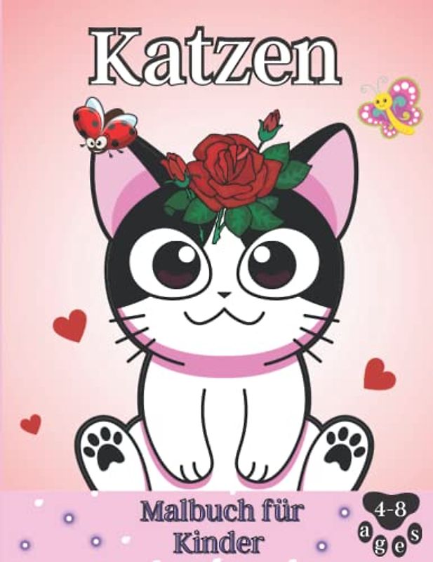Katzen Malbuch für Kinder 4-8 Jahren: Kätzchen-Malbuch mit niedlichen Katzen, Kätzchen und Caticorn (Malbücher für Kinder)